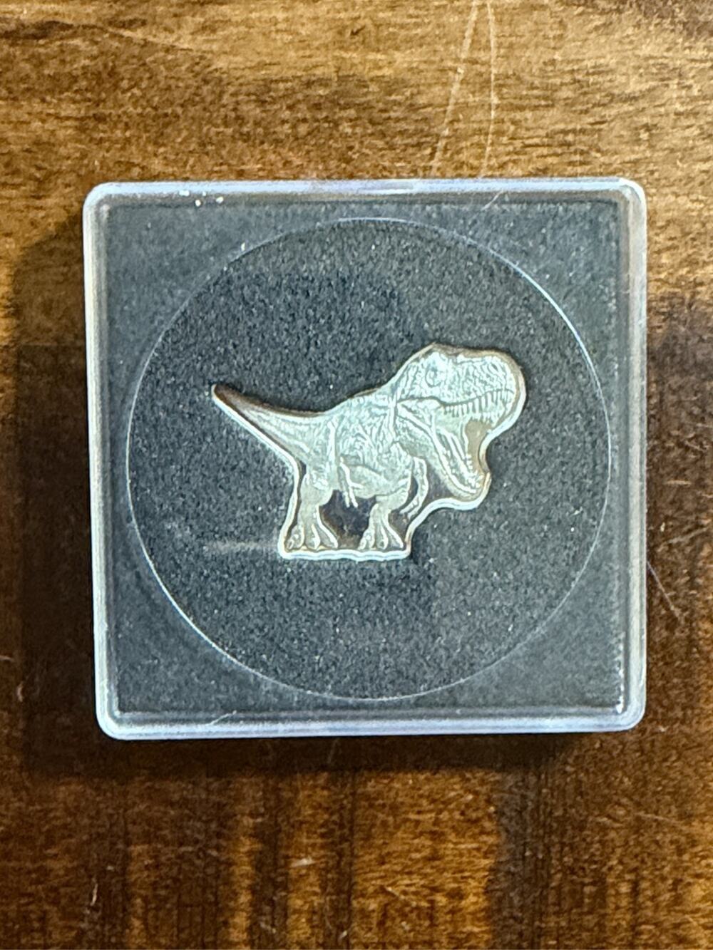 Pan Silver Company 5 Gram .999 Fine Silver T-Rex Dinosaur Shaped Bar